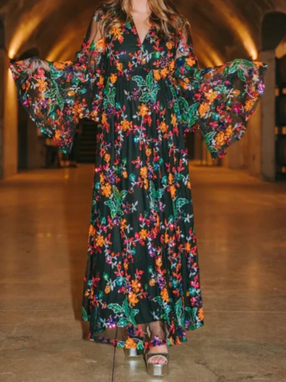 BuddyLove Colette Long Sleeve Maxi Dress